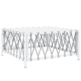vidaXL 9-delige Loungeset met kussens staal wit