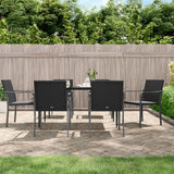 vidaXL 3-delige Tuinset met kussens poly rattan en staal