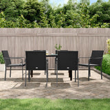 vidaXL 3-delige Tuinset met kussens poly rattan en staal