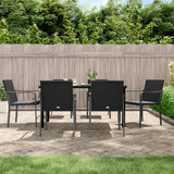 vidaXL 3-delige Tuinset met kussens poly rattan en staal