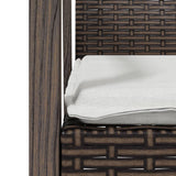 vidaXL 3-delige Tuinset met kussens poly rattan en staal