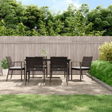 vidaXL 3-delige Tuinset met kussens poly rattan en staal