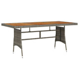 vidaXL Tuintafel 70x70x72 cm poly rattan en massief acaciahout zwart