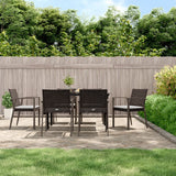 vidaXL 3-delige Tuinset met kussens poly rattan en staal