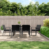 vidaXL 3-delige Tuinset met kussens poly rattan en staal