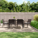 vidaXL 3-delige Tuinset met kussens poly rattan en staal
