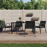 vidaXL 3-delige Tuinset met kussens poly rattan en staal