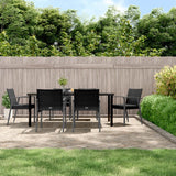vidaXL 3-delige Tuinset met kussens poly rattan en staal