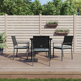 vidaXL 3-delige Tuinset met kussens poly rattan en staal