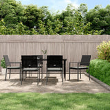 vidaXL 3-delige Tuinset met kussens poly rattan en staal