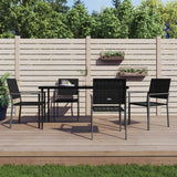 vidaXL 3-delige Tuinset met kussens poly rattan en staal