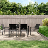 vidaXL 3-delige Tuinset met kussens poly rattan en staal