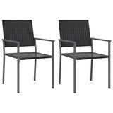 vidaXL 3-delige Tuinset met kussens poly rattan en staal