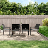 vidaXL 3-delige Tuinset met kussens poly rattan en staal