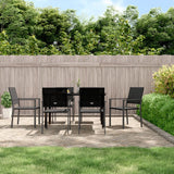 vidaXL 3-delige Tuinset met kussens poly rattan en staal