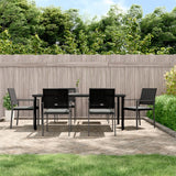 vidaXL 3-delige Tuinset met kussens poly rattan en staal