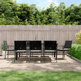 vidaXL 3-delige Tuinset met kussens poly rattan en staal