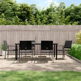 vidaXL 3-delige Tuinset met kussens poly rattan en staal