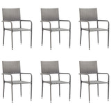vidaXL Tuinstoelen 2 st stapelbaar poly rattan zwart