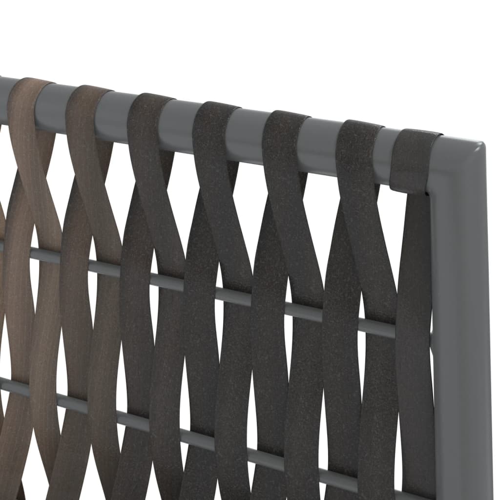 vidaXL 3-delige Tuinset met kussens poly rattan en staal