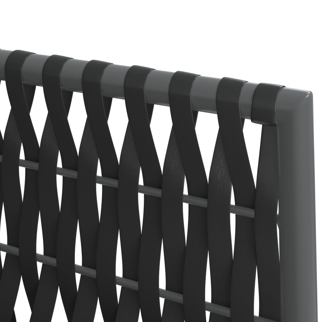 vidaXL 5-delige Tuinset met kussens poly rattan en staal