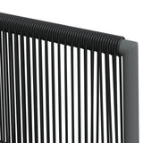 vidaXL 3-delige Tuinset met kussens poly rattan en staal zwart