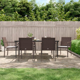 vidaXL Tuinstoelen 4 st met kussens 56x59x84 cm poly rattan bruin