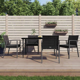 vidaXL Tuinstoelen 4 st met kussens 56,5x57x83 cm poly rattan bruin