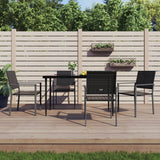 vidaXL Garden dining chairs 4 pcs with cushions 54x62.5x89 cm poly rattan black