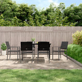 vidaXL Garden dining chairs 4 pcs with cushions 54x62.5x89 cm poly rattan black