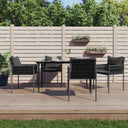 vidaXL Tuinstoelen 4 st met kussens 54x61x83 cm poly rattan bruin