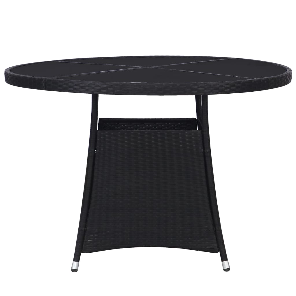 vidaXL Tuintafel Ø110x74 cm poly rattan grijs
