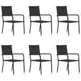 vidaXL Tuinstoelen 2 st stapelbaar poly rattan zwart