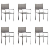 vidaXL Tuinstoelen 2 st stapelbaar poly rattan zwart