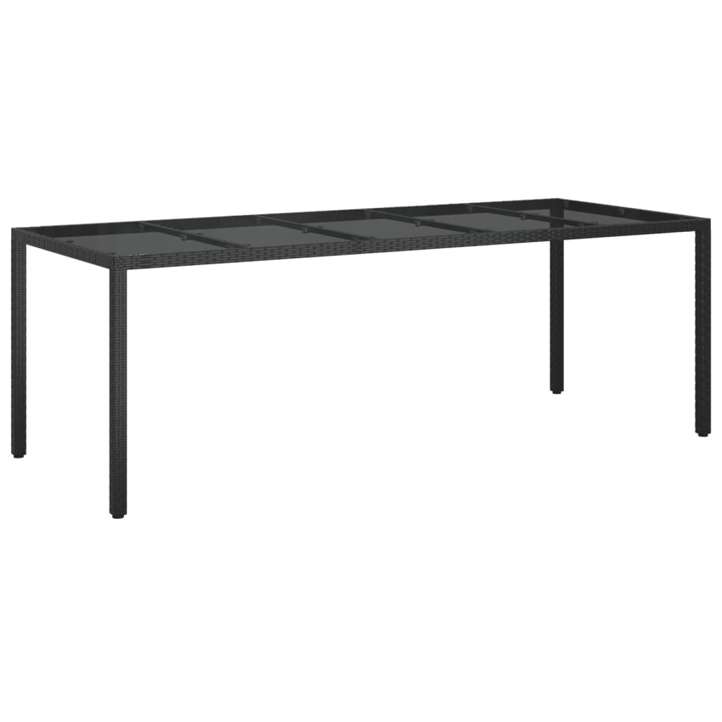 vidaXL 5-delige Tuinset met kussens poly rattan zwart