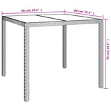 vidaXL 5-delige Tuinset met kussens poly rattan zwart