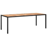 vidaXL 3-delige Tuinset met kussens poly rattan zwart