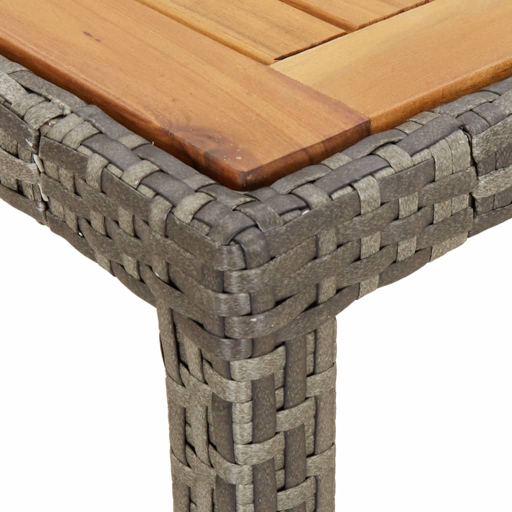 vidaXL 3-Piece Garden Lounge Set with Cushions Poly Rattan Grey
