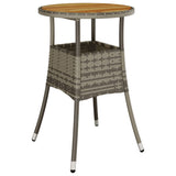 vidaXL 3-Piece Bistro Set with Cushions Poly Rattan Black