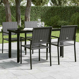 vidaXL Garden Table 200x100x74 cm Steel and Glass Black