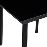vidaXL Garden Table 200x100x74 cm Steel and Glass Black