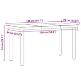 vidaXL Garden Table 200x100x74 cm Steel and Glass Black