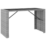 vidaXL 5-delige Tuinbarset met kussens poly rattan zwart