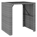 vidaXL 5-delige Tuinbarset met kussens poly rattan zwart