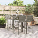 vidaXL 5-piece Garden Bar Set poly rattan black