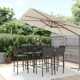 vidaXL 5-piece Garden Bar Set poly rattan black
