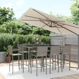 vidaXL 5-piece Garden Bar Set poly rattan black
