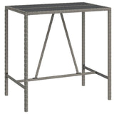 vidaXL 3-Piece Garden Bar Set Poly Rattan and Solid Acacia Wood Black