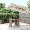 vidaXL 5-piece Garden Bar Set poly rattan and solid acacia wood black