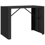 vidaXL 5-piece Garden Bar Set poly rattan and solid acacia wood black